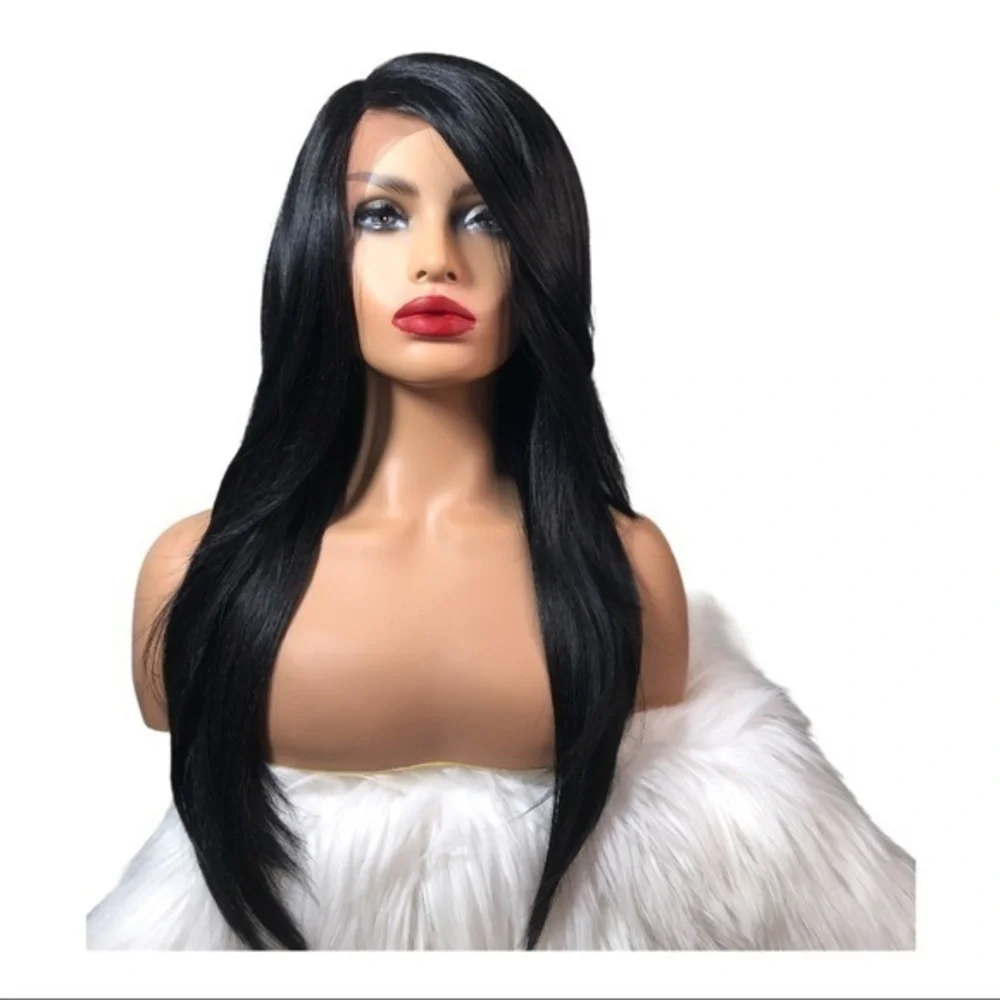 Side/Middle Part Human Hair Blend Soft Swi…